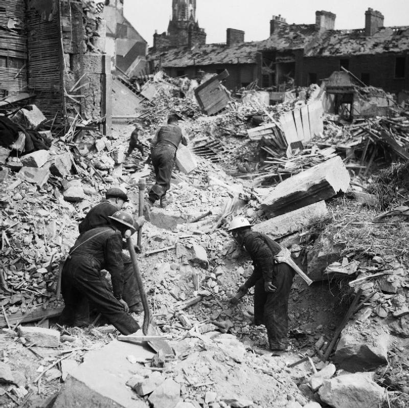 A Luftwaffe bomb kills 13 people in Belfast, known as the Belfast Blitz