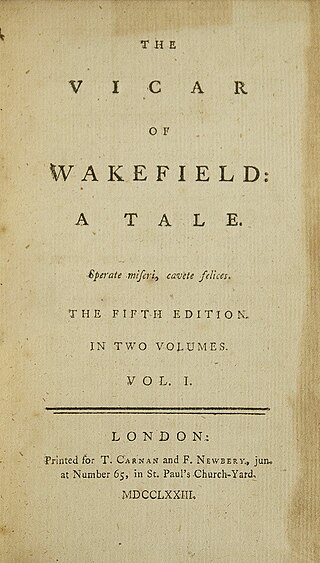 First publication of The Vicar Of Wakefield by Oliver Goldsmith