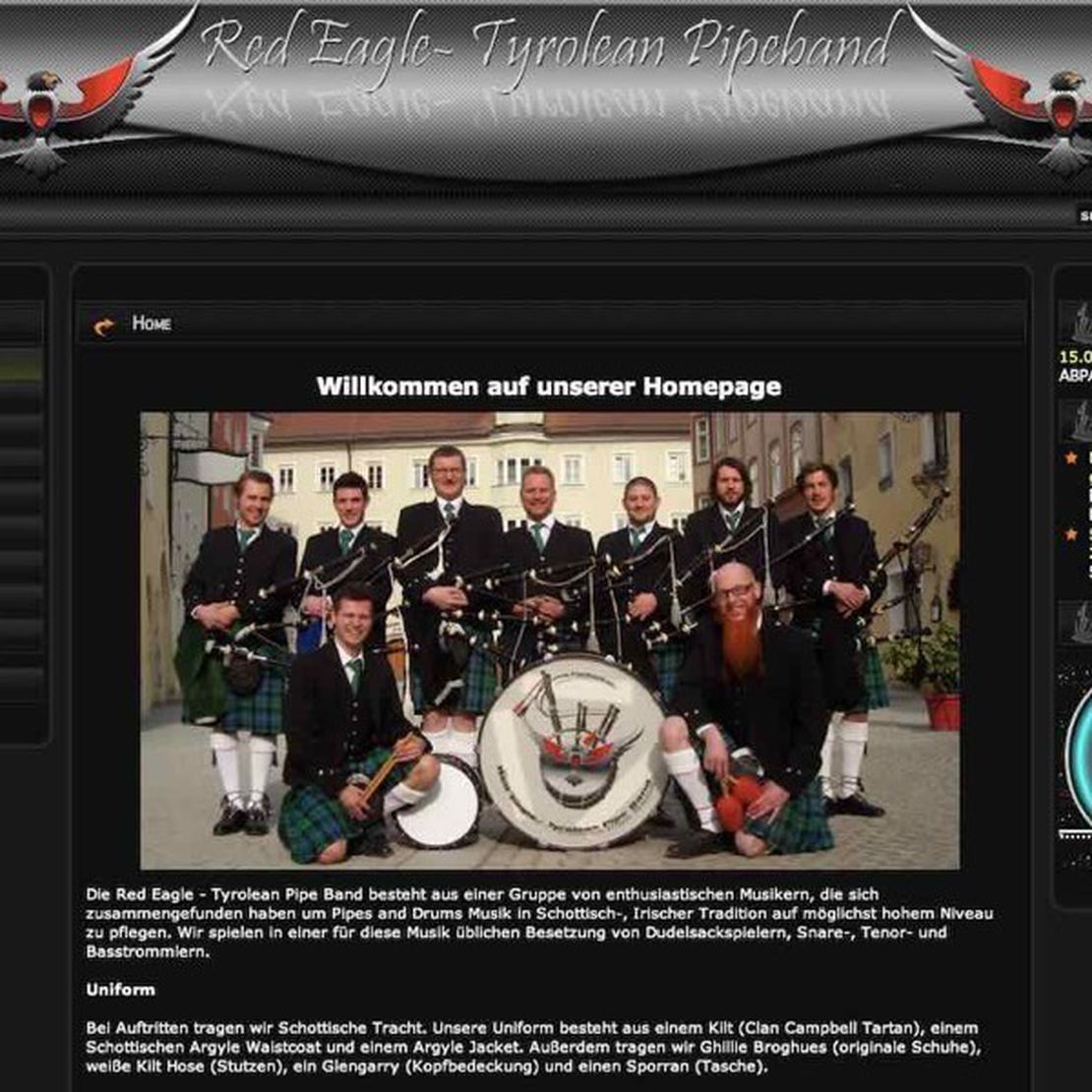 red eagle - tyrolean pipe band