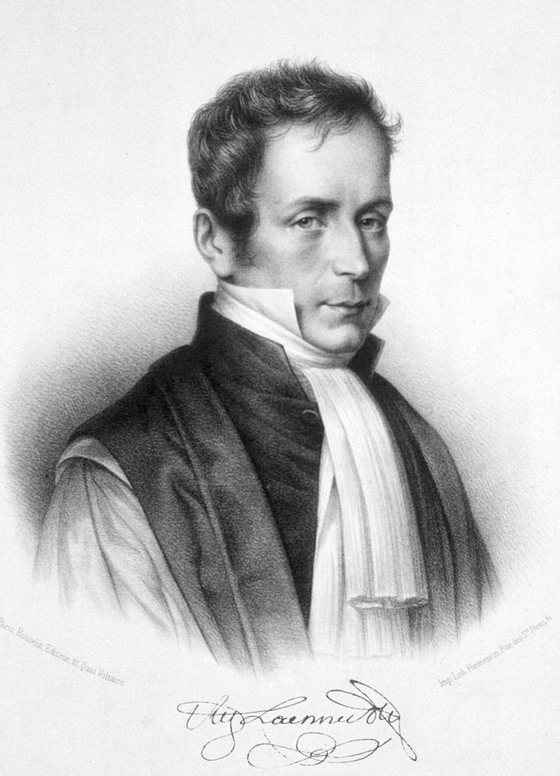 Rene T.H. Laennec, Breton inventor of the stethoscope, died