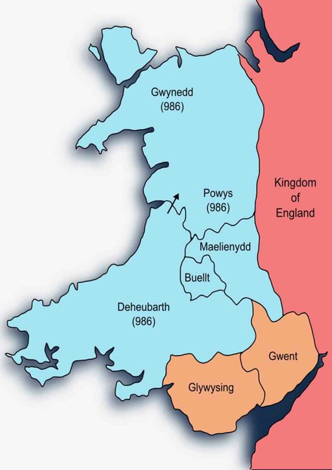 Invading English army destroyed by Llywelen II at Battle of Moel-y-don