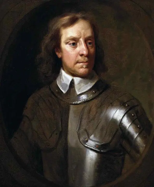 Portrait of Oliver Cromwell in armour
